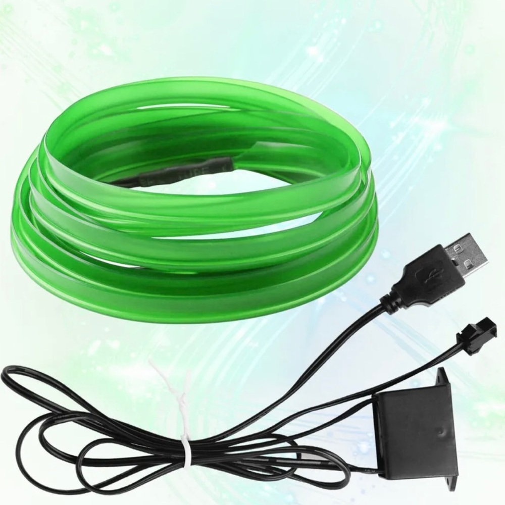 USB EL Wire Car LED Interior Strip Light Neon Wire Lights for Car Garden Decor